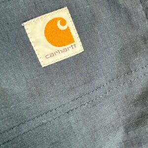 Carhartt Work Pants Men 40X32 relaxed fit rip stop Carpenter Utility rugged blue